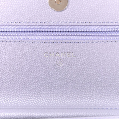Chanel Caviar Quilted Wallet On Chain WOC Light Purple 7 of 10