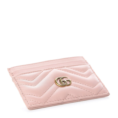 Gucci Calfskin Matelasse GG Marmont Card Holder Perfect Pink 4 of 6