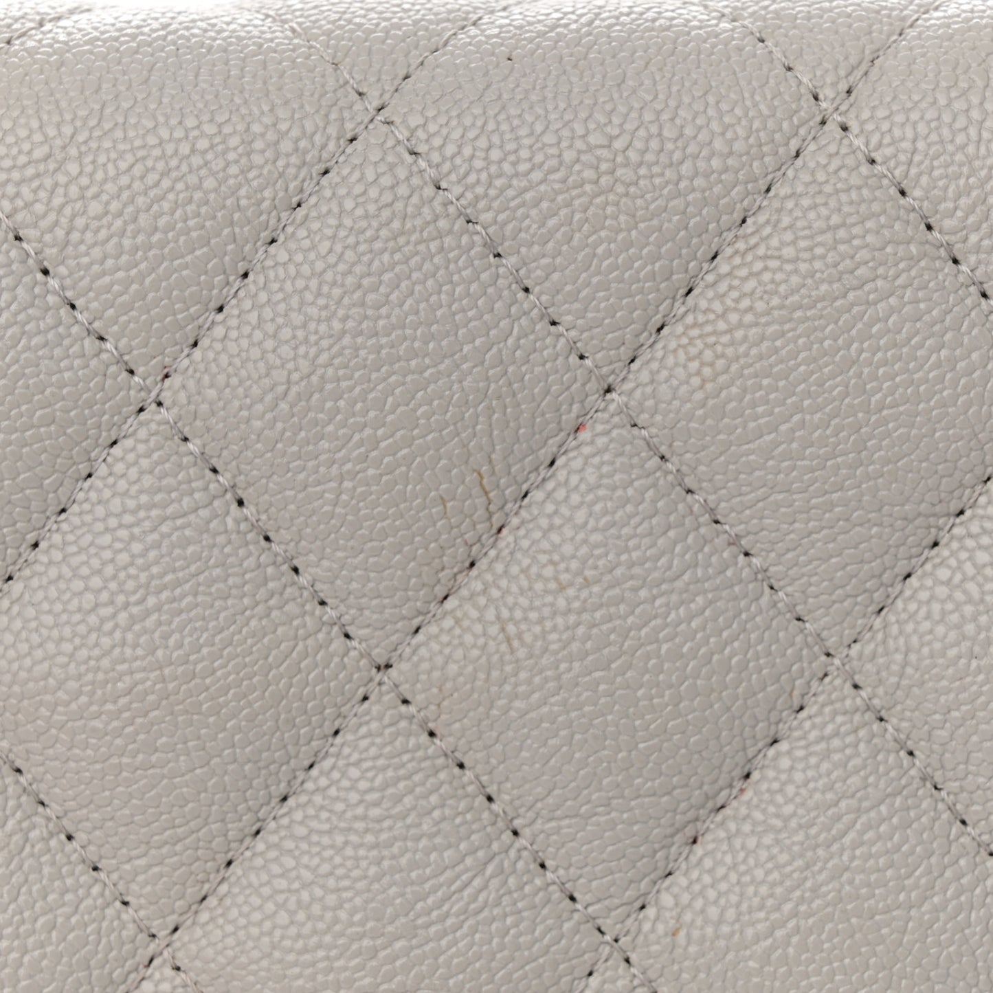 Caviar Quilted Boy Wallet On Chain WOC Grey