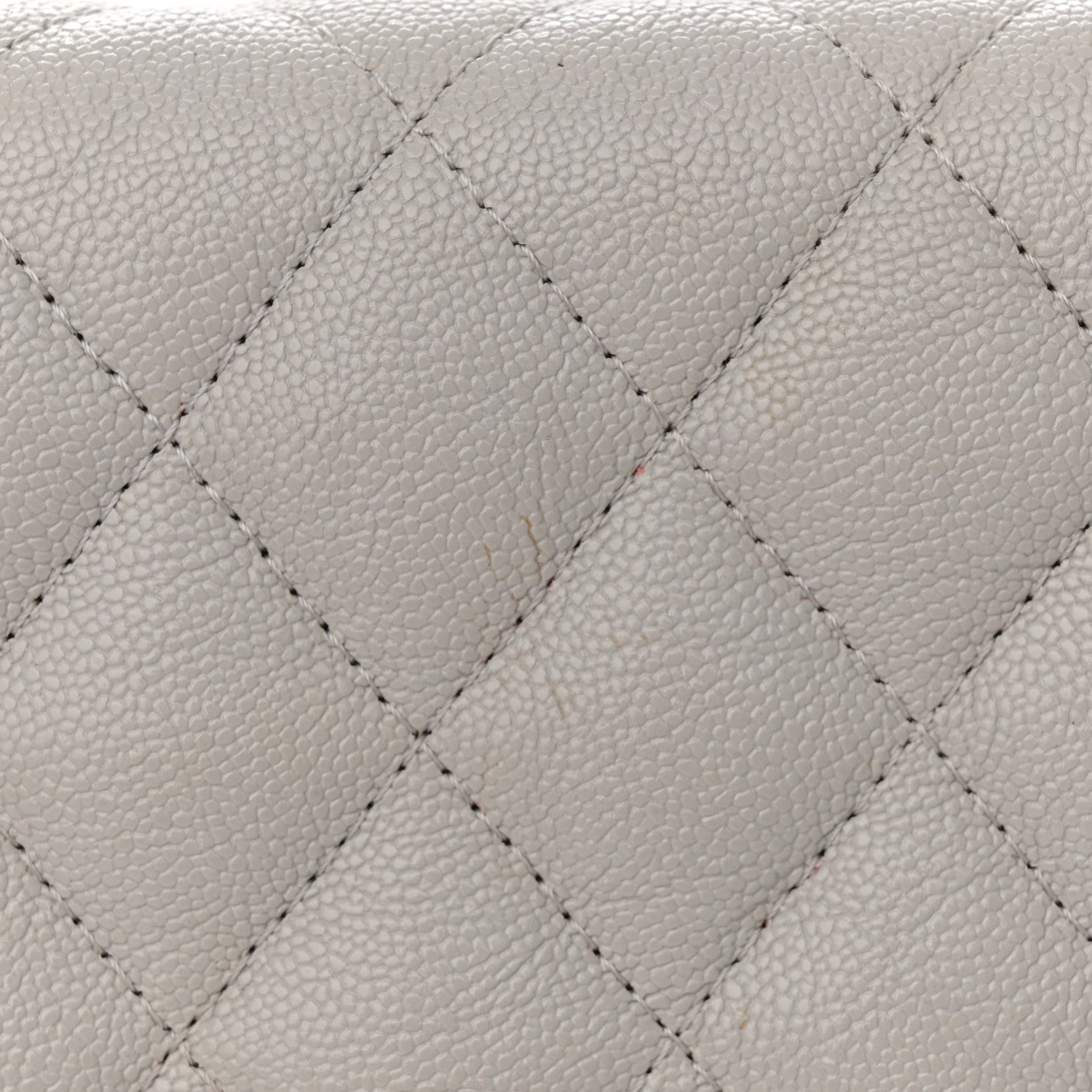 Chanel Caviar Quilted Boy Wallet On Chain WOC Grey 13 of 19