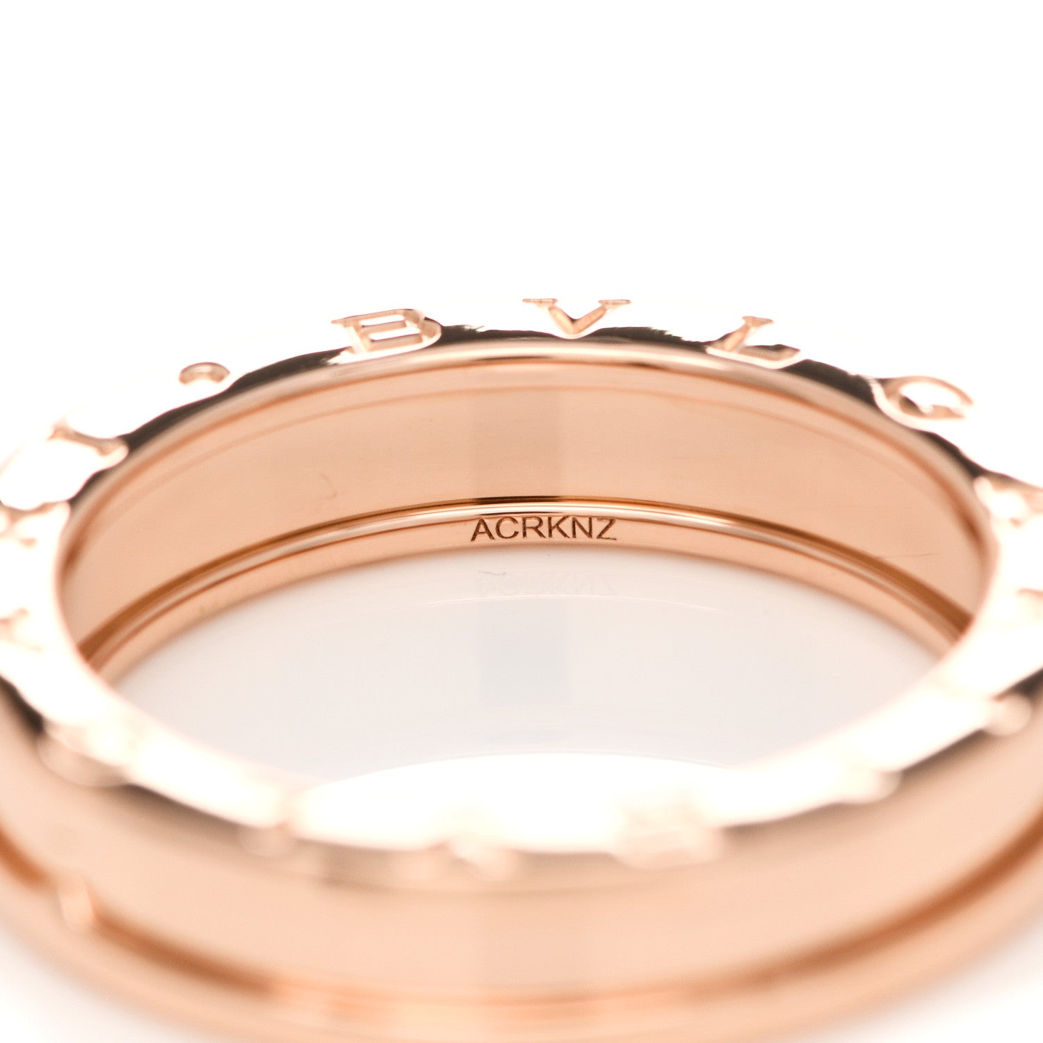 Bulgari 18K Rose Gold B.Zero1 One-Band Ring 59 8.75 6 of 7