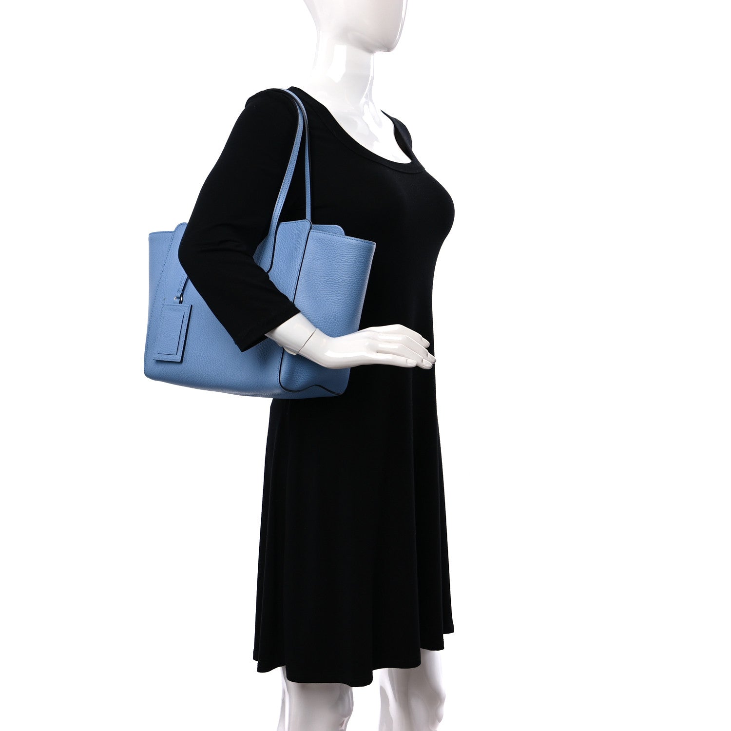 Gucci Dollar Calfskin Small Swing Tote Mineral Blue 2 of 9