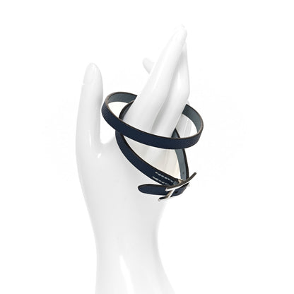 Hermes Epsom Swift Behapi Double Tour Bracelet T5 Bleu Lin Bleu Indigo 2 of 4