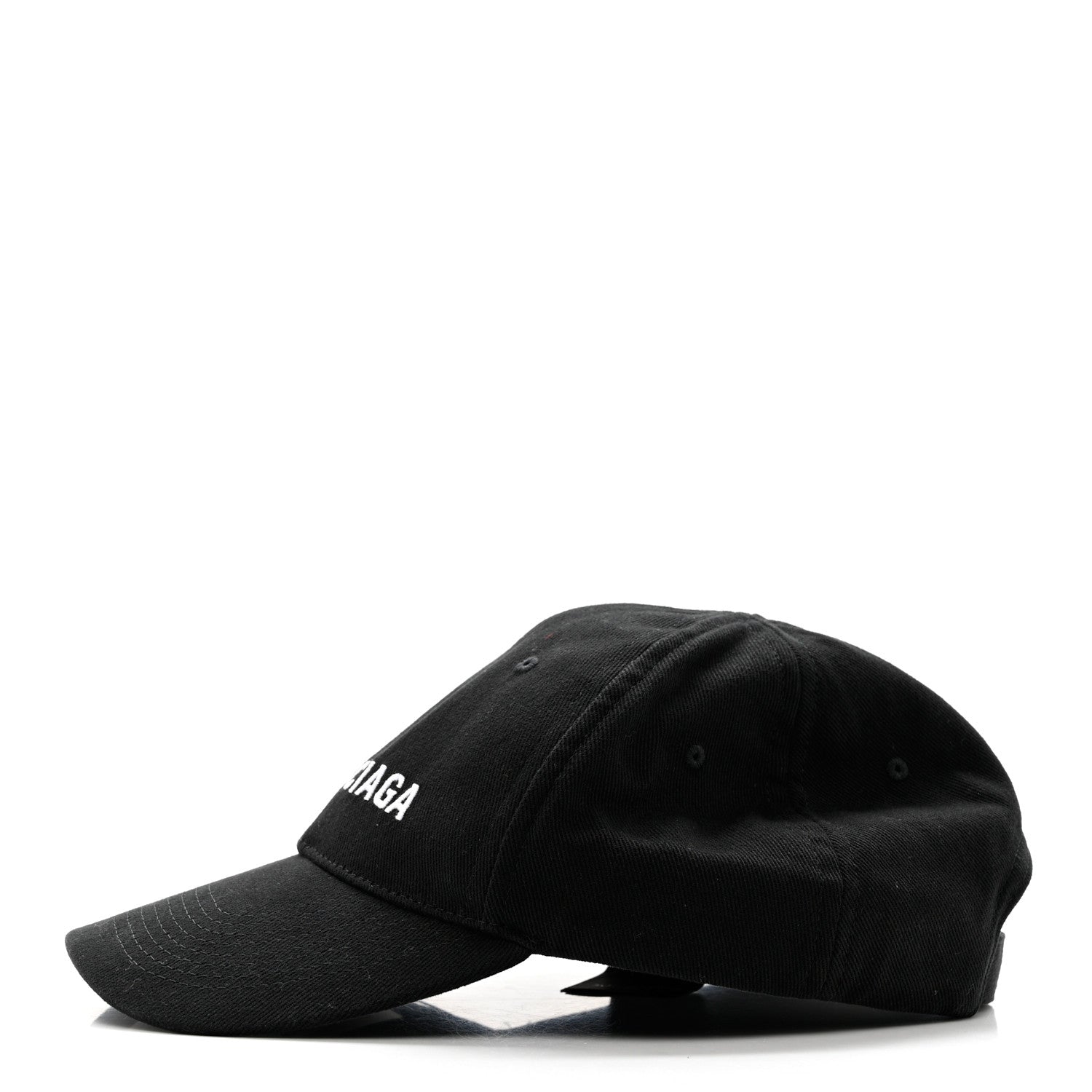 Balenciaga Cotton Drill Logo Classic Baseball Cap 59 L Black White 4 of 9