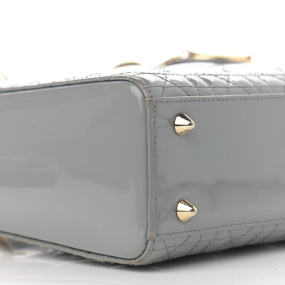 Christian Dior Patent Cannage Small Lady Dior Grey 9 of 18