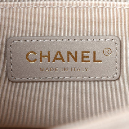 Chanel Iridescent Caviar Chevron Quilted Small Boy Flap Beige 6 of 9