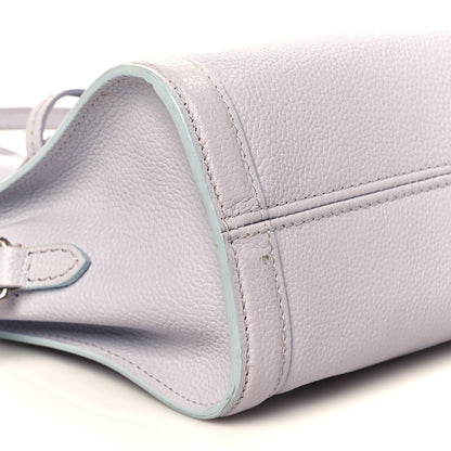 Alexander McQueen Pebbled Calfskin Mini Skull Padlock Zip Around Tote Lavender 9 of 11