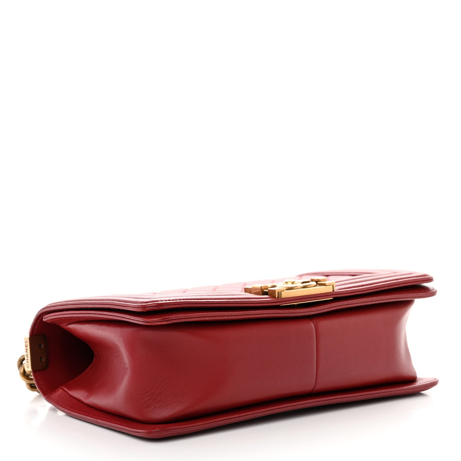 Chanel Lambskin Quilted Medium Boy Flap Dark Red 4 of 13