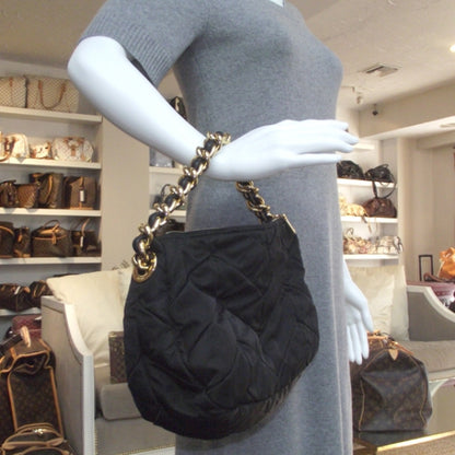 Prada Tessuto Nylon Chevron Bag Nero 2 of 9