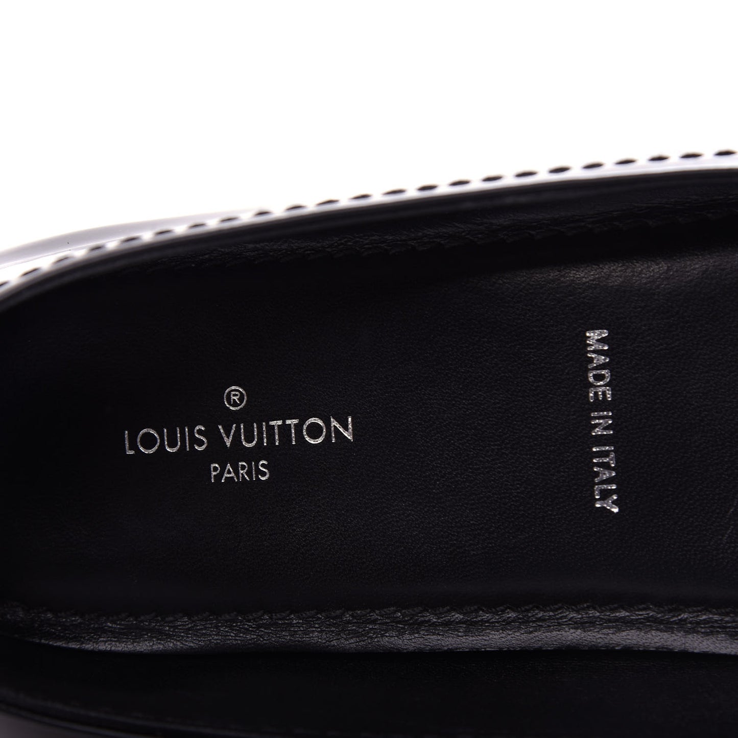 Patent Calfskin Oxford Ballerina Flats 39 Black