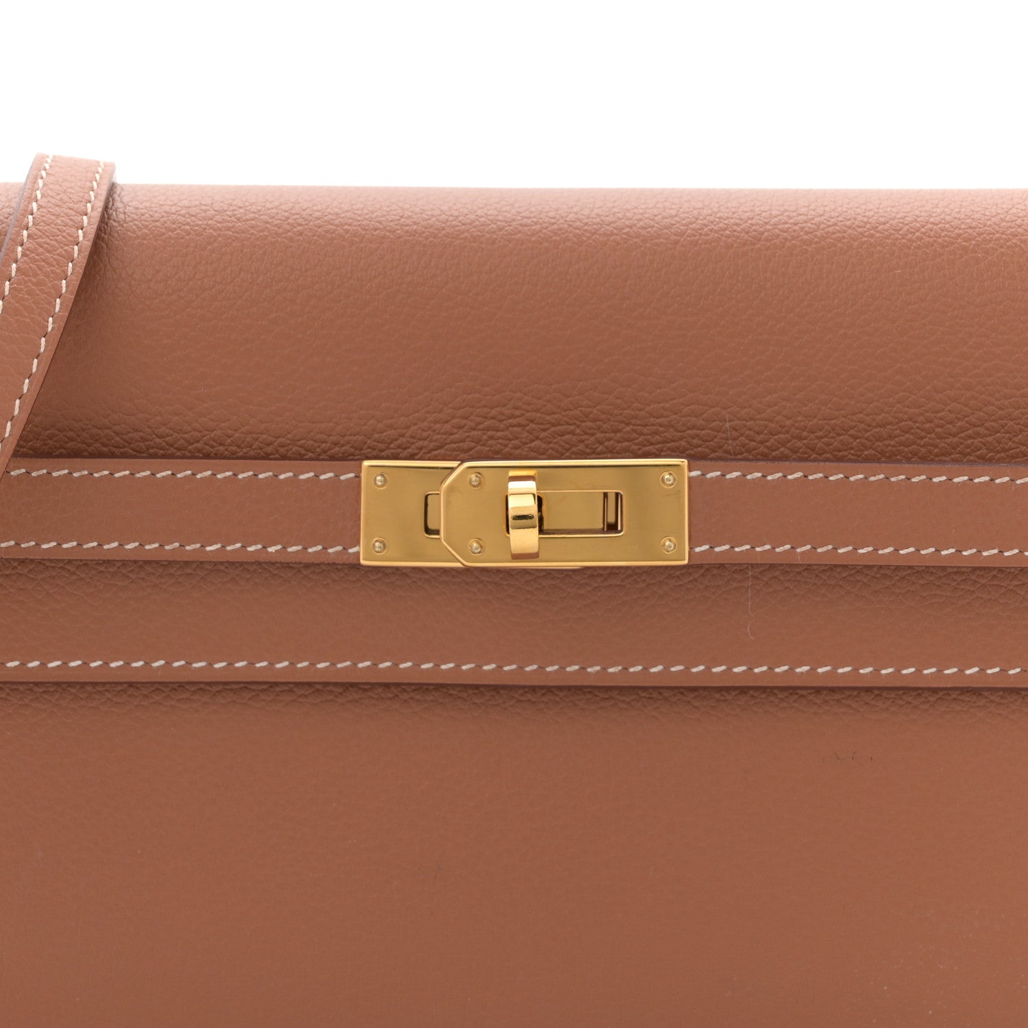 Hermes Evercolor Kelly Wallet To Go Gold 8 of 11