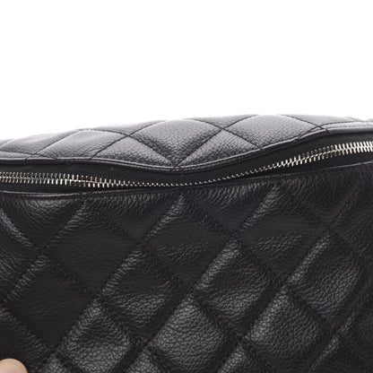 Chanel Grained Calfskin Quilted Waist Belt Bag Black 12 of 13