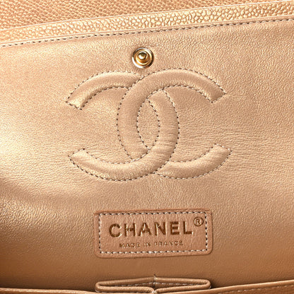 Chanel Metallic Caviar Quilted Medium Double Flap Gold 6 of 11