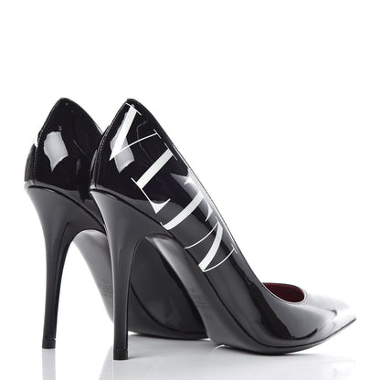 Valentino Garavani Patent VLTN 105mm Pumps 36.5 Black White 4 of 10