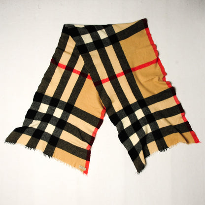 Burberry Cashmere Half Mega Check Scarf Camel 3 of 4