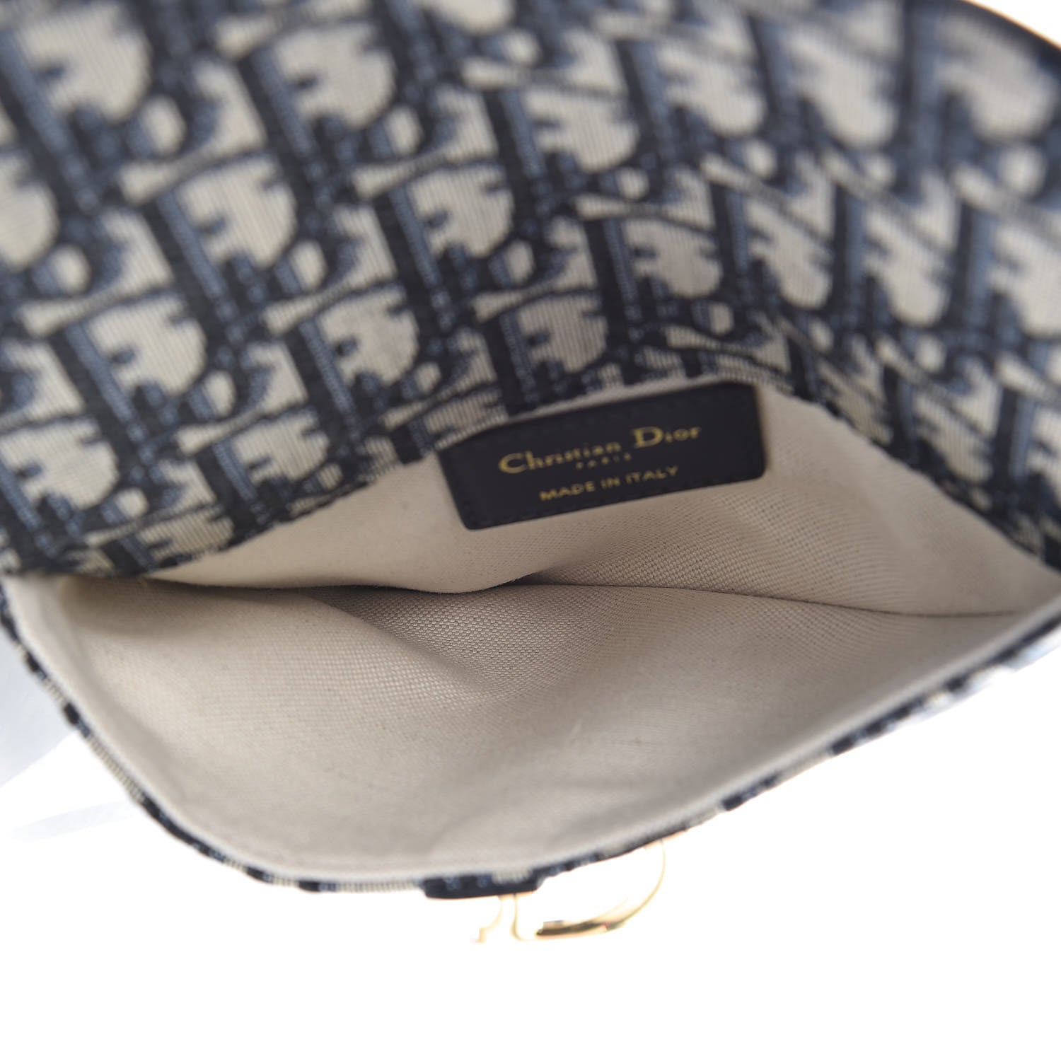 Christian Dior Oblique Saddle Belt Bag Blue 5 of 8