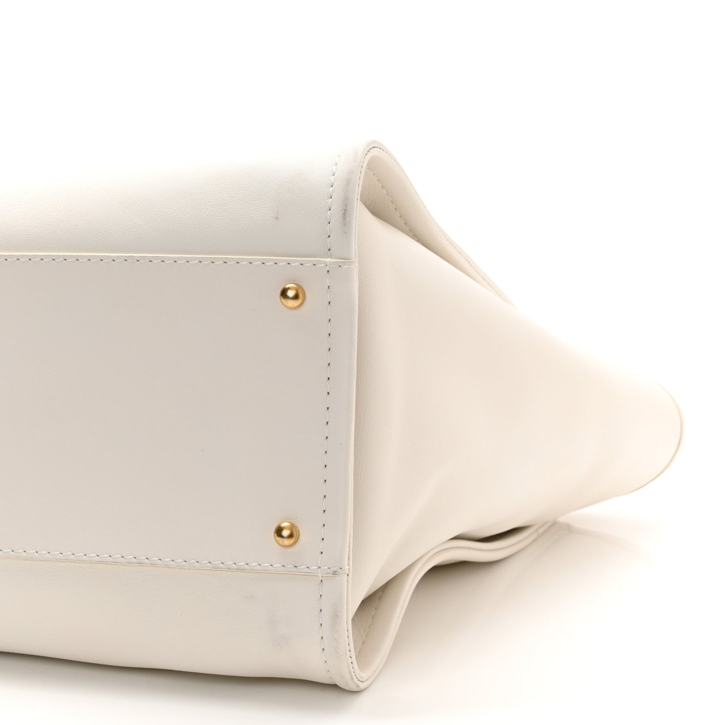 Calfskin Medium Deauville Tote White Multicolor