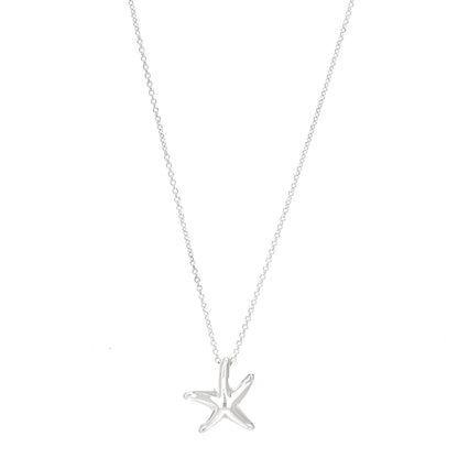 Tiffany Sterling Silver 15mm Elsa Peretti Starfish Pendant Necklace 1 of 5