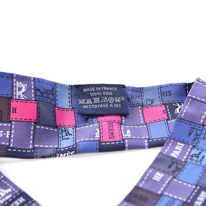 Hermes Silk Bolduc Au Carre Twilly Blue Jean Rose Vif Anthracite 3 of 4