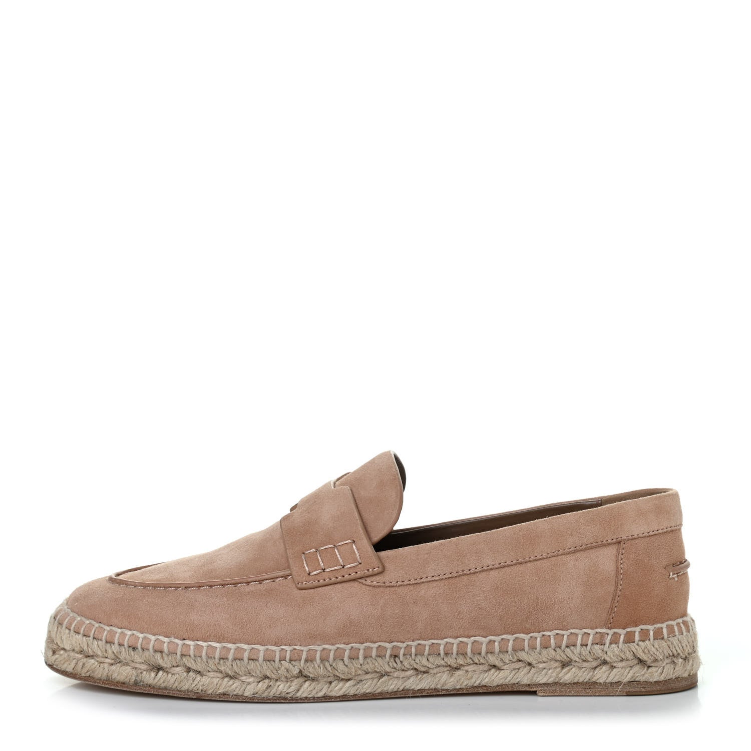 Hermes Suede Calfskin Womens Trip Espadrilles 40 Bois de Santal 1 of 4