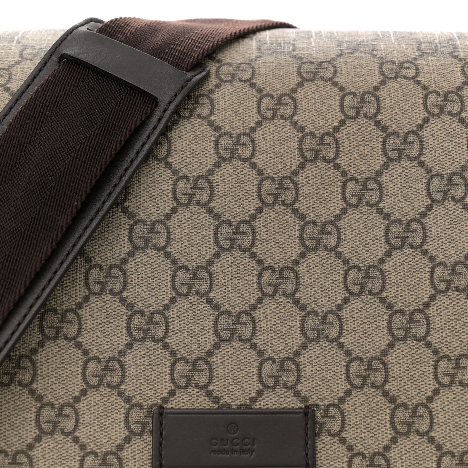 Gucci GG Plus Monogram Messenger Diaper Bag Dark Brown 8 of 12