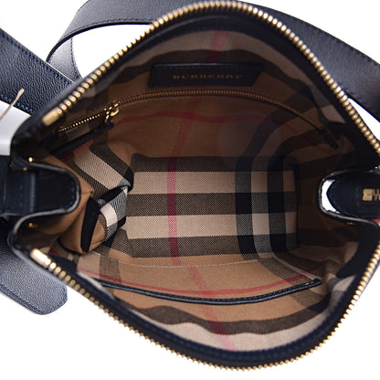 Burberry Soft Grain Calfskin House Check Small Helmsley Crossbody Blue Carbon 5 of 10
