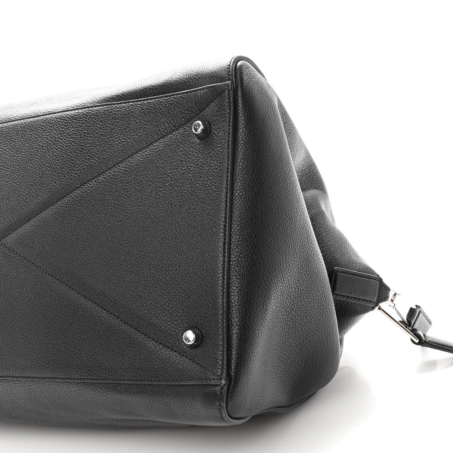 Textured Calfskin Medium Incognito Satchel Black