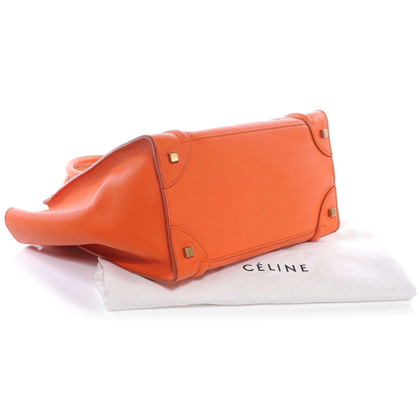 Smooth Calfskin Mini Luggage Bag Vermillion