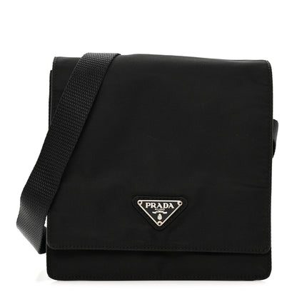 Prada Nylon Flap Messenger Bag Black 1 of 13