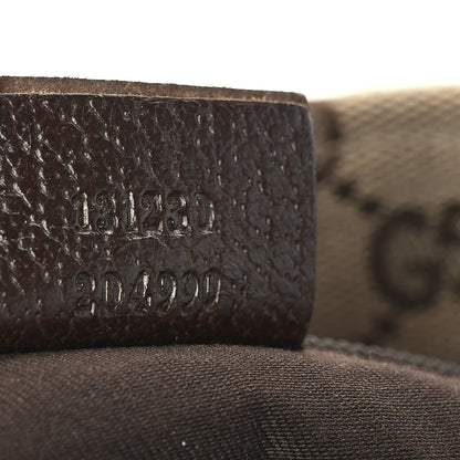 Gucci GG Monogram Medium Web Handle Bucket Tote Dark Brown 7 of 10