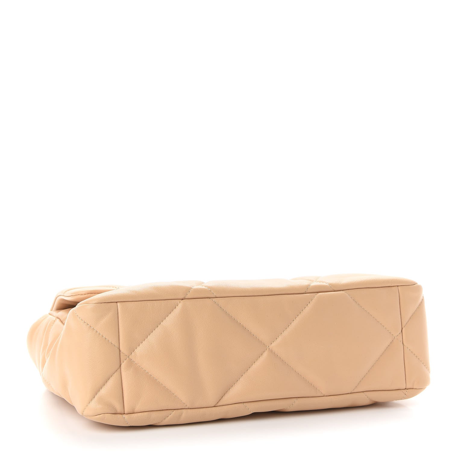Chanel Lambskin Quilted Large Chanel 19 Flap Beige 4 of 9