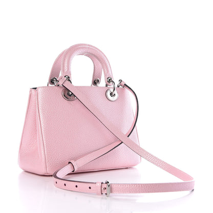 Christian Dior Metallic Bullcalf Mini Diorissimo Tote Pink 3 of 7