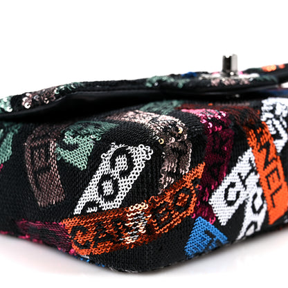 Chanel Sequin Logo Small Flap Ruthenium Multicolor 10 of 11