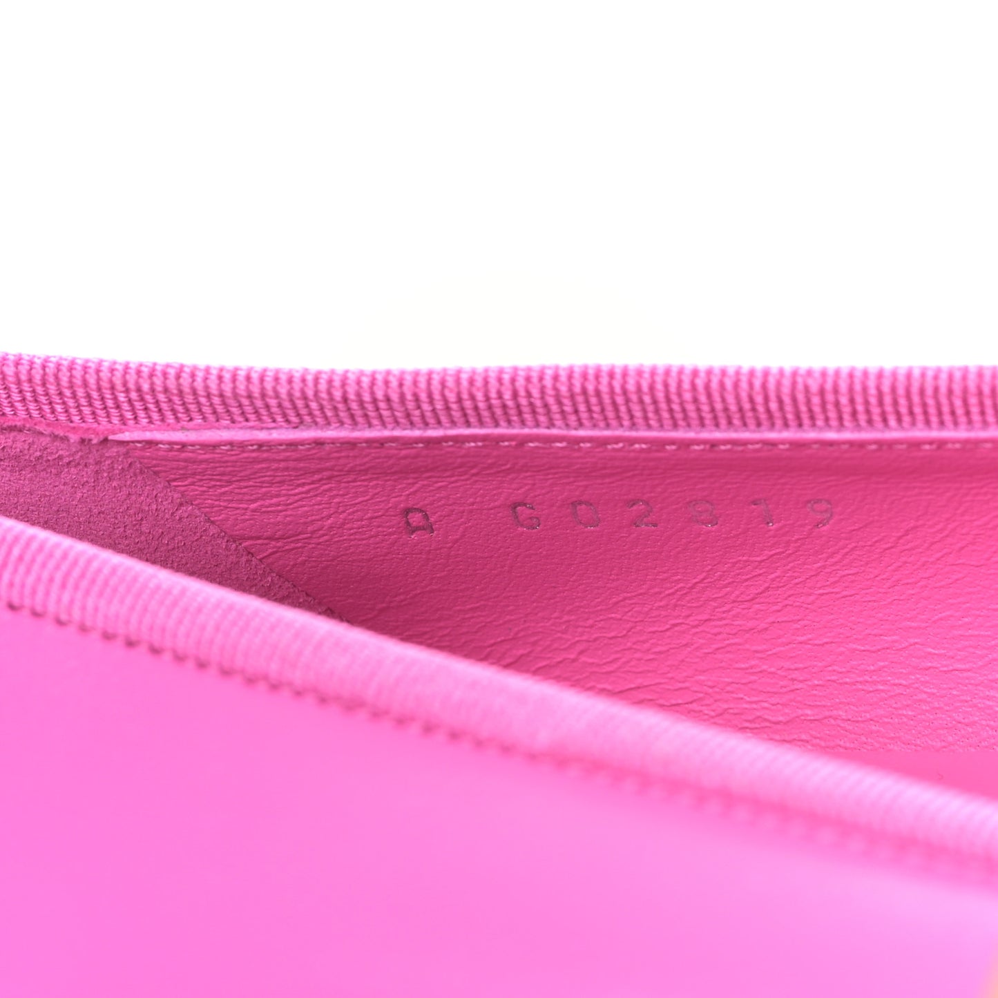 Lambskin Grosgrain Cap Toe CC Ballerina Flats 38 Pink Black