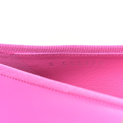 Chanel Lambskin Grosgrain Cap Toe CC Ballerina Flats 38 Pink Black 8 of 8