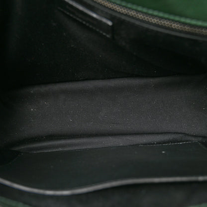Saint Laurent Crinkled Calfskin Matelasse Monogram Medium Niki Chain Satchel Vert Fonce 5 of 10