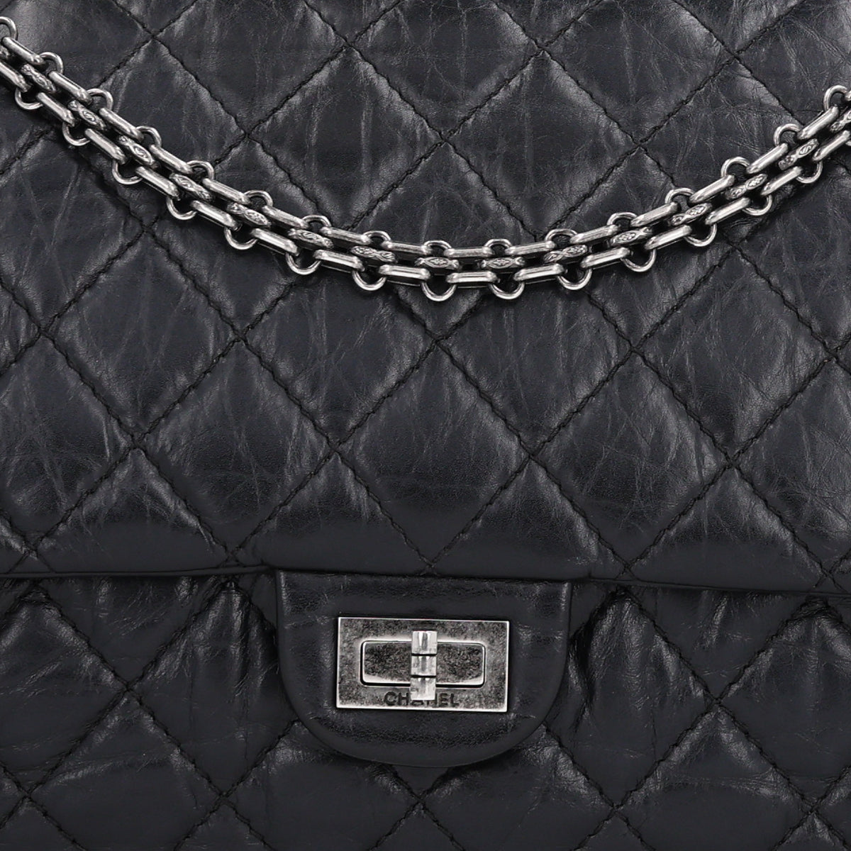 Chanel Aged Calfskin Quilted 2.55 Reissue 226 Flap Black 7 of 9