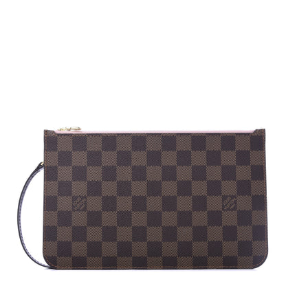 Louis Vuitton Damier Ebene Neverfull MM GM Pochette Rose Ballerine 1 of 7