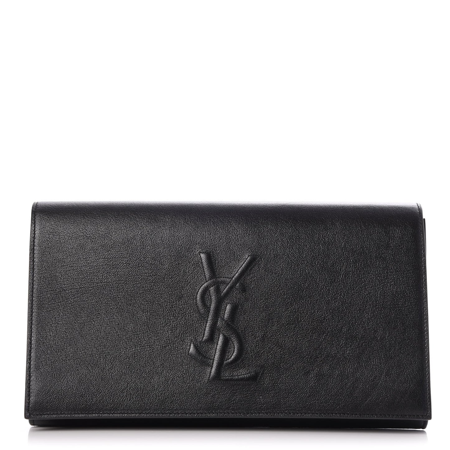 Calfskin Monogram Large Belle De Jour Clutch Black