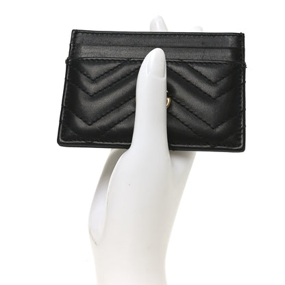 Gucci Calfskin Matelasse GG Marmont Card Holder Black 2 of 6