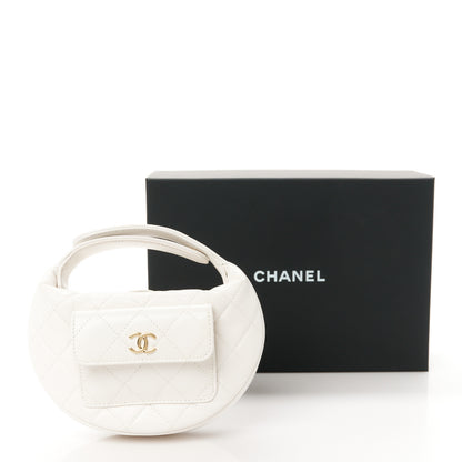 Chanel Caviar Quilted Polly Pocket Pouch Hobo White 11 of 11