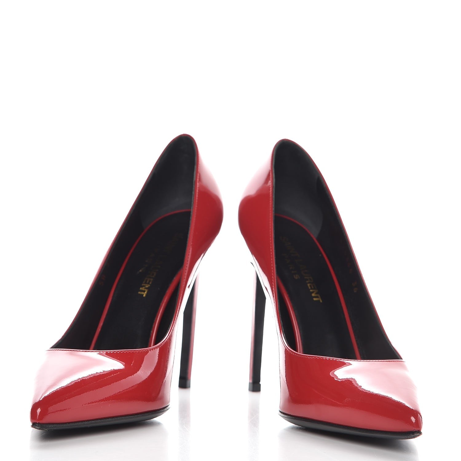 Saint Laurent Patent Classic Paris 105 Escarpin Pumps 36 New Red 6 of 12