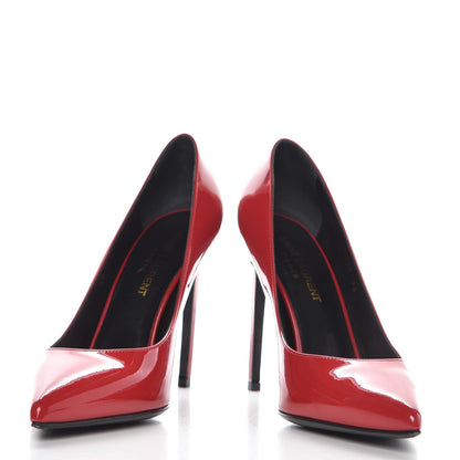 Saint Laurent Patent Classic Paris 105 Escarpin Pumps 36 New Red 6 of 12