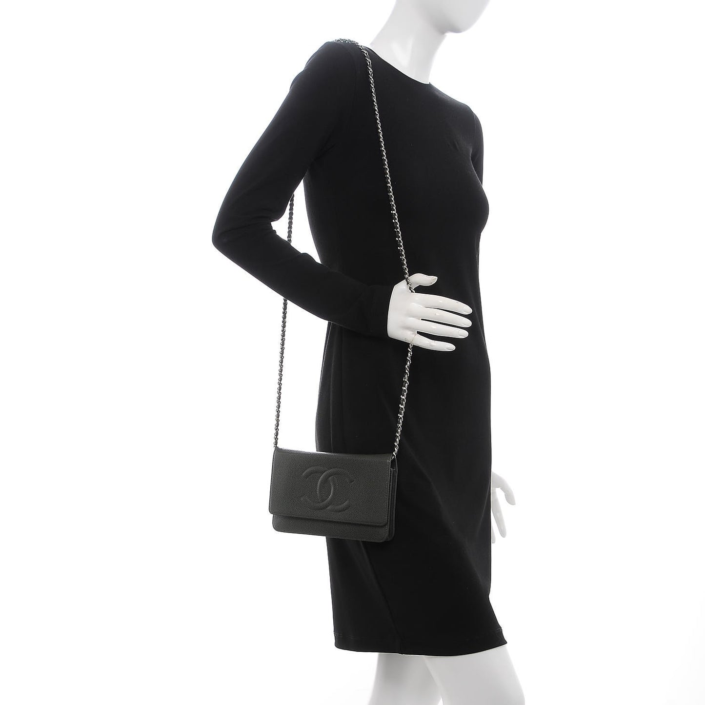 Caviar Timeless CC Wallet on Chain WOC Dark Grey