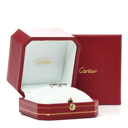 Cartier Platinum Diamond .25ct Solitaire Engagement Ring 47 4 6 of 6