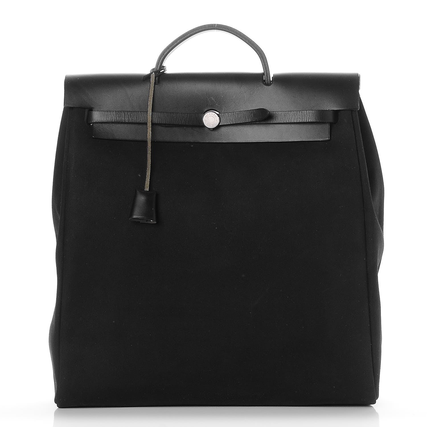 Hermes Toile Vache Calfskin Herbag 39 MM Black 1 of 8