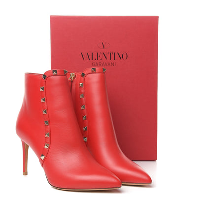 Valentino Garavani Calfskin Rockstud 85mm Ankle Booties 36.5 Rouge Pur 9 of 9