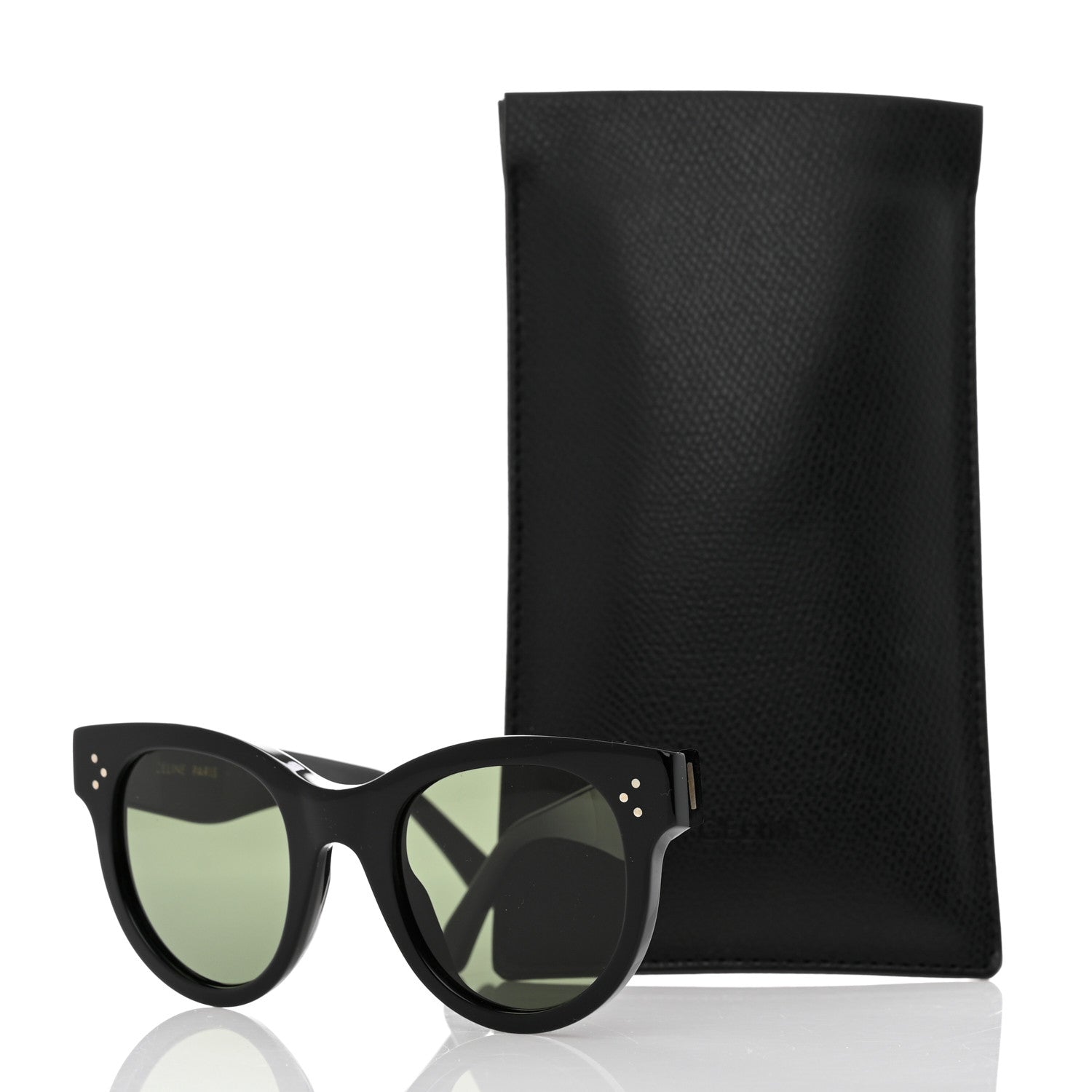 Celine Acetate Studded Mineral Round Sunglasses CL40031N Black 7 of 7