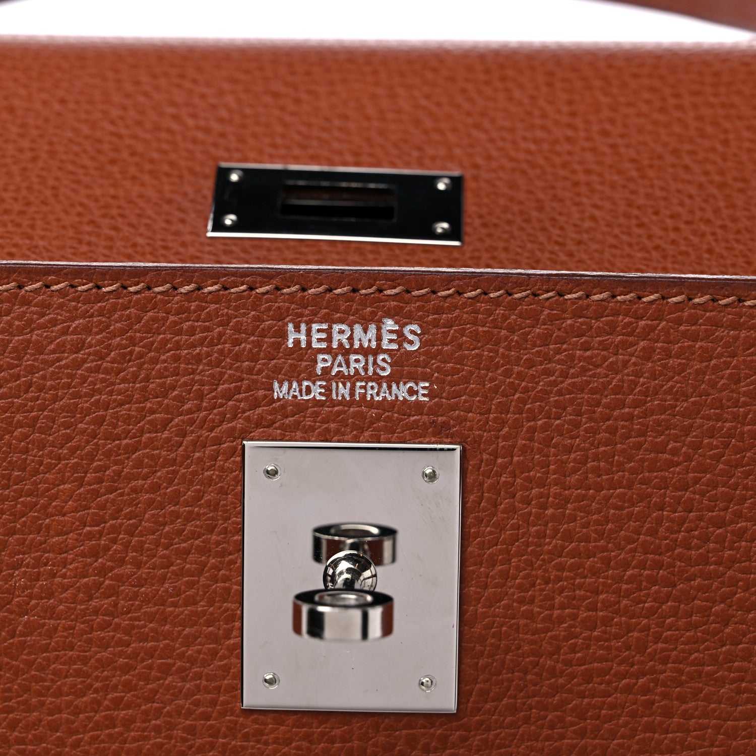 Hermes Vache Liegee Kelly Sellier 35 Noisette 6 of 13