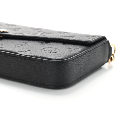 Louis Vuitton Empreinte Pochette Felicie Chain Wallet Black 7 of 10